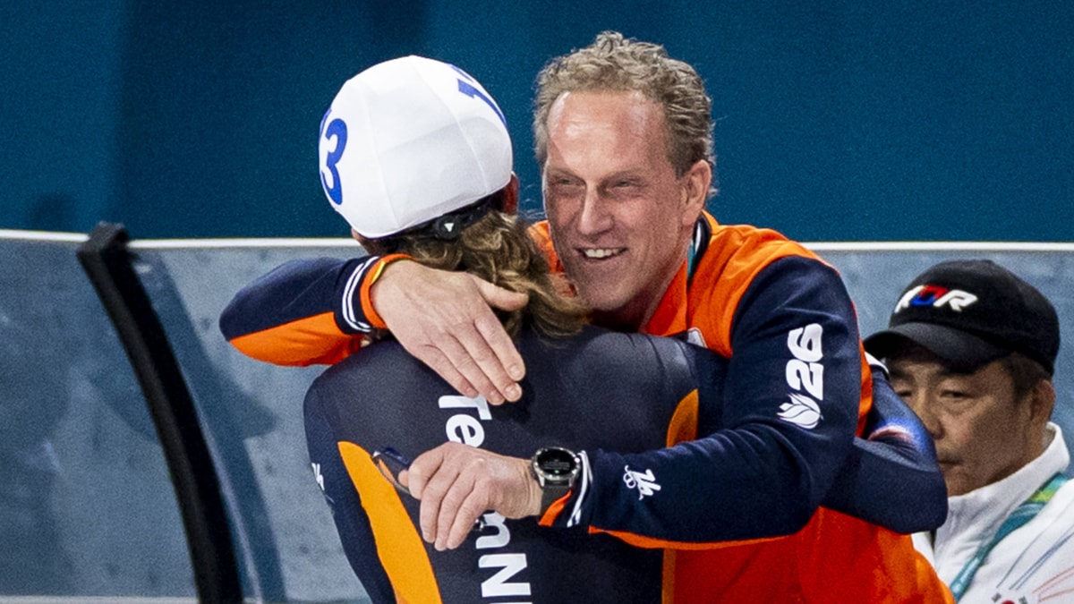 Rintje Ritsma en Jorrit Bergsma vol vreugde