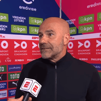 Peter Bosz voor de camera van ESPN