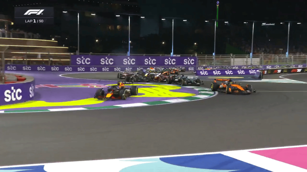 Max Verstappen in gevecht met Oscar Piastri