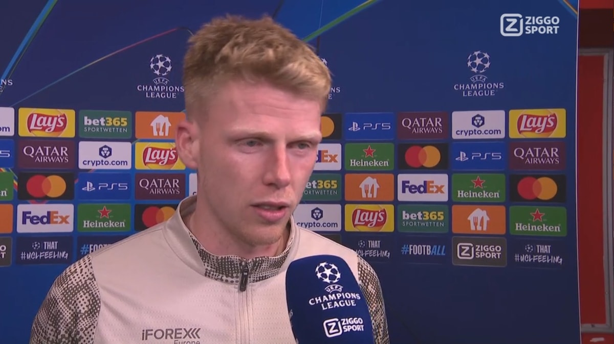 Jerdy Schouten voor de camera van Ziggo Sport