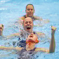 Vreugde bij de waterpolovrouwen