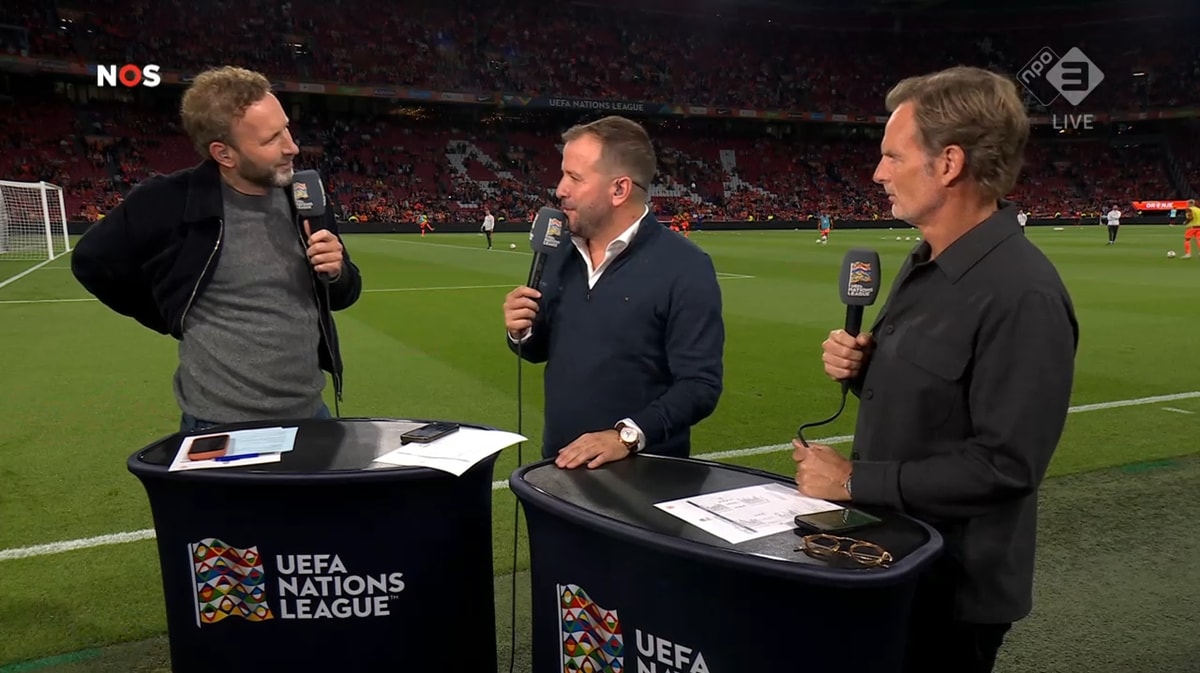 Rafael van der Vaart en Ronald de Boer bij de NOS 