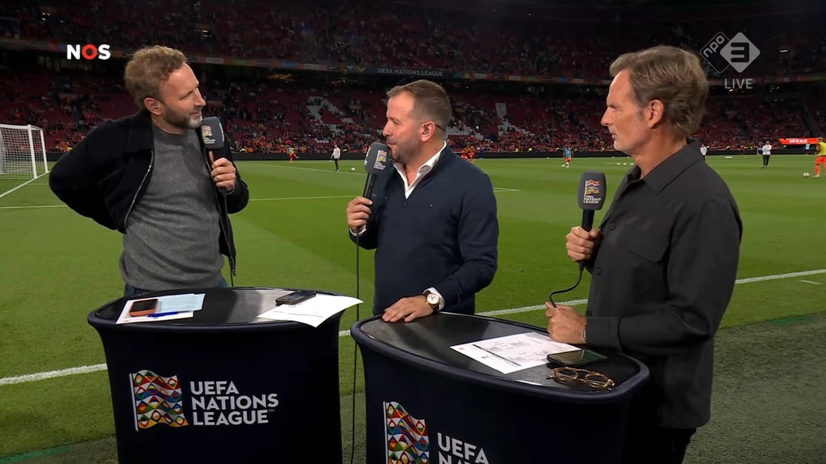 Rafael van der Vaart en Ronald de Boer bij de NOS 