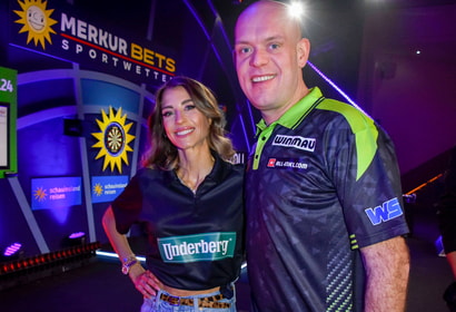 Cathy Hummels en Michael van Gerwen
