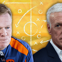 Ronald Koeman en Didier Deschamps, bondscoaches van Nederland en Frankrijk