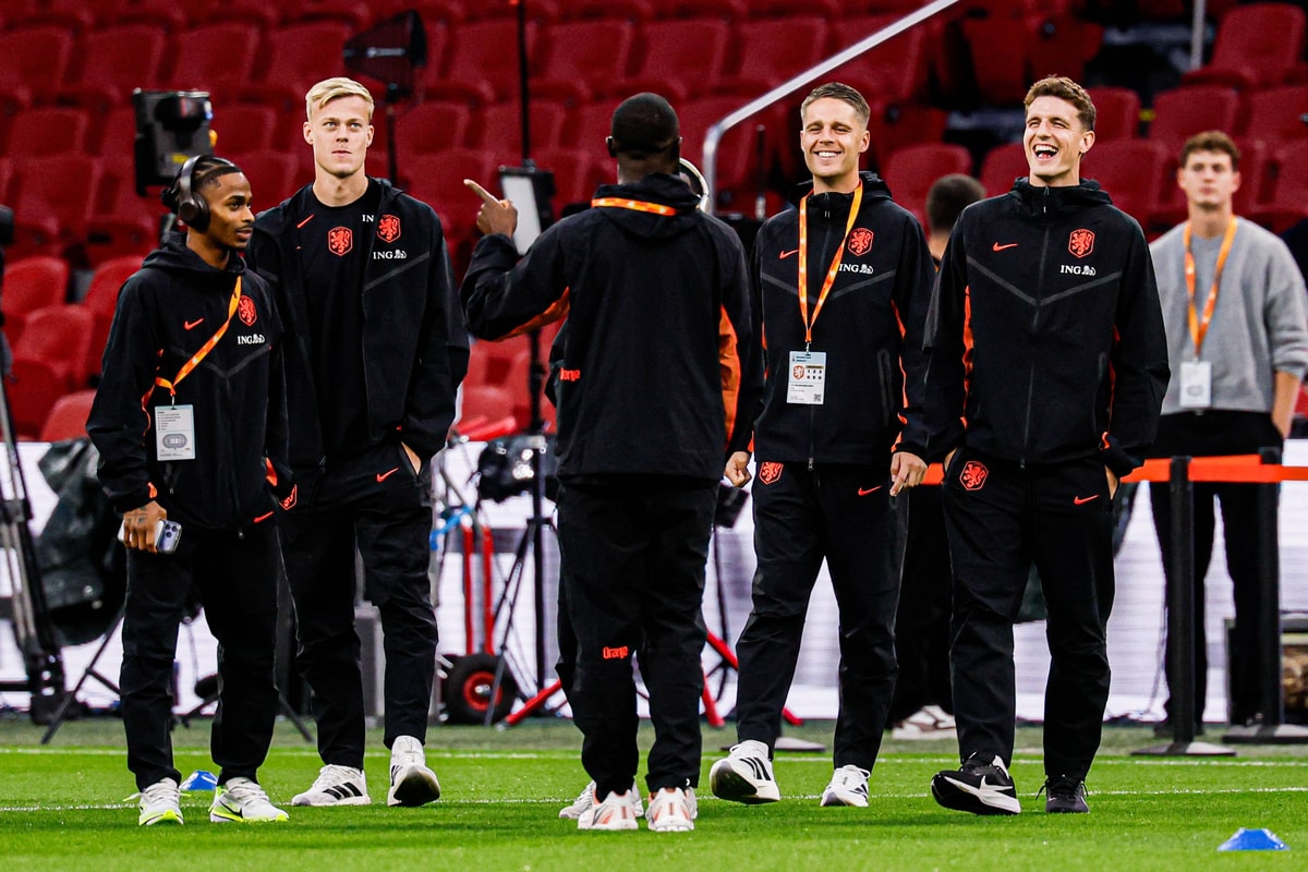 Nederlands elftal voor de wedstrijd