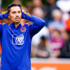Tijjani Reijnders tijdens de training van Oranje