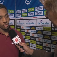 Quinten Timber voor de camera van ESPN