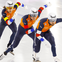 Nederland in actie op de ploegenachtervolging