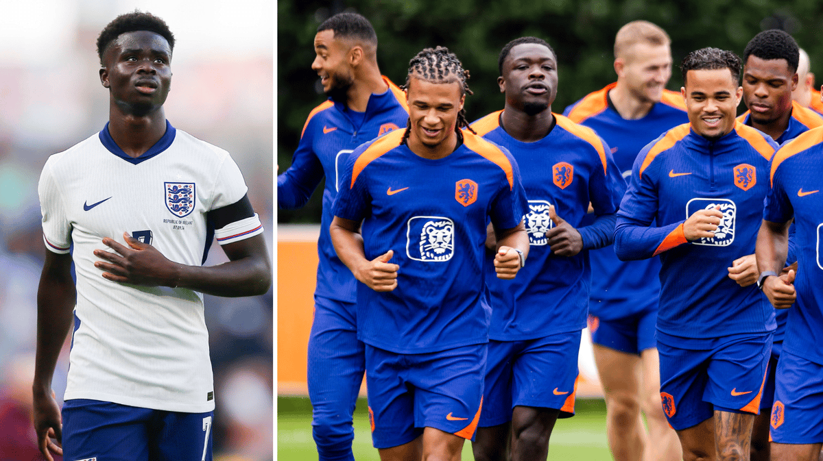 Bukayo Saka is lovend over Jurriën Timber