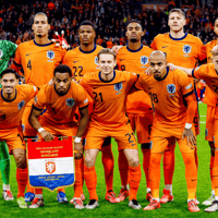 Het Nederlands elftal voorafgaand aan de Nations League-wedstrijd tegen Hongarije