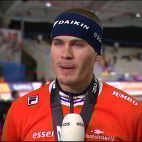 Joep Wennemars voor de camera van de NOS