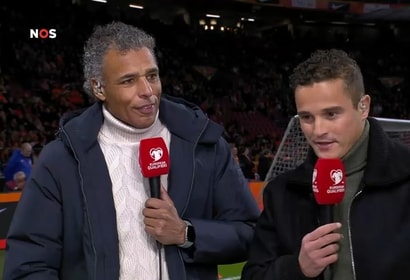 Pierre van Hooijdonk en Ibrahim Afellay, analisten van de NOS
