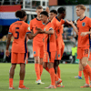 Oranje O19 viert een doelpunt