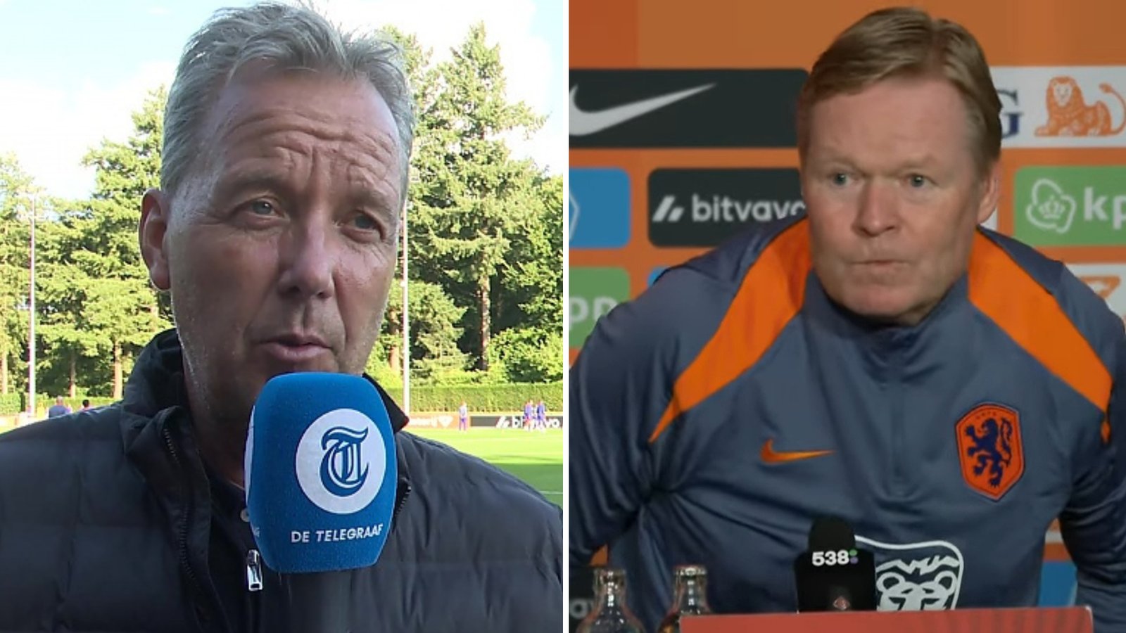 Ronald Koeman gaat niet in op de vraag van Valentijn Driessen