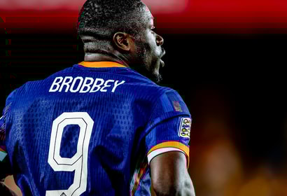 Brian Brobbey bij het Nederlands elftal