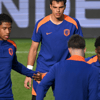Jong Oranje tijdens de training
