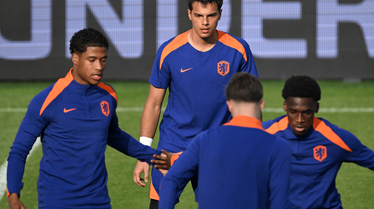 Jong Oranje tijdens de training