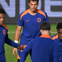 Jong Oranje tijdens de training