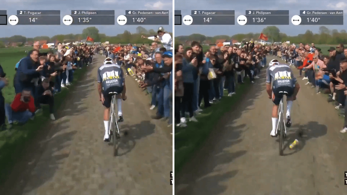 Toeschouwer smijt bidon in gezicht Mathieu van der Poel