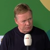 Ronald Koeman voor de camera van de NOS