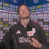 Wout Weghorst voor de camera van ESPN