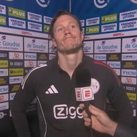 Wout Weghorst voor de camera van ESPN