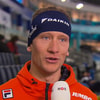 Beau Snellink voor de camera van de NOS
