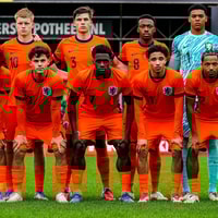De opstelling van Jong Oranje tegen Jong Israël