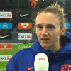 Vivianne Miedema voor de camera van de NOS