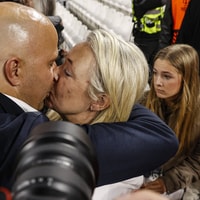 Arne Slot en zijn vrouw Mirjam