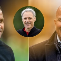 Rafael van der Vaart en Arne Slot nemen Marco van Basten in de zeik