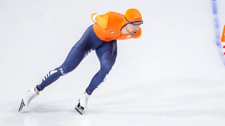 Chris Huizinga in actie op de Olympische Winterspelen