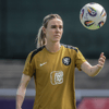 Jill Roord tijdens de training van de Oranje Leeuwinnen