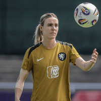 Jill Roord tijdens de training van de Oranje Leeuwinnen