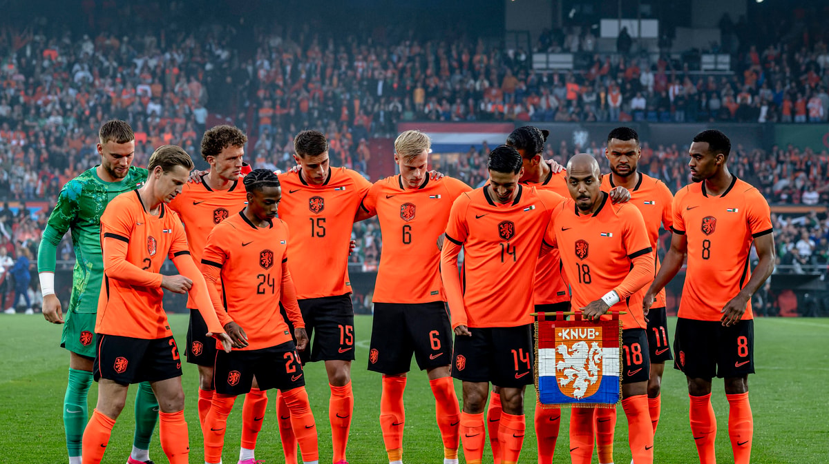Het Nederlands elfta voorafgaand aan de interland tegen Algerije
