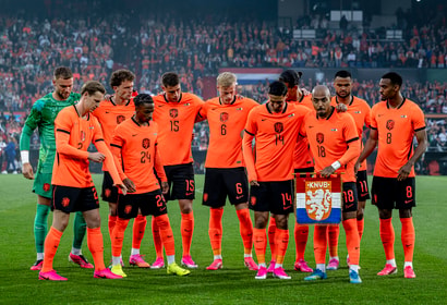 Het Nederlands elfta voorafgaand aan de interland tegen Algerije
