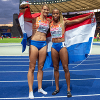 Dafne Schippers met Jamile Samuel
