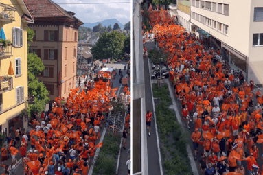 Oranjefans zetten Zwitserland op stelten voor eerste EK-duel
