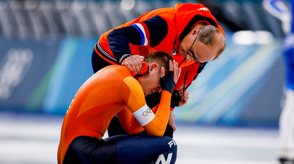 Schaatscoach Jac Orie troost Joep Wennemars