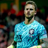 Mark Flekken in actie voor het Nederlands elftal
