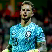 Mark Flekken in actie voor het Nederlands elftal