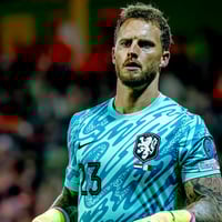 Mark Flekken in actie voor het Nederlands elftal