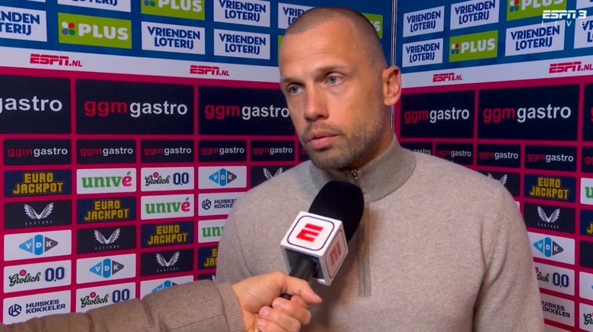 John Heitinga voor de camera van ESPN
