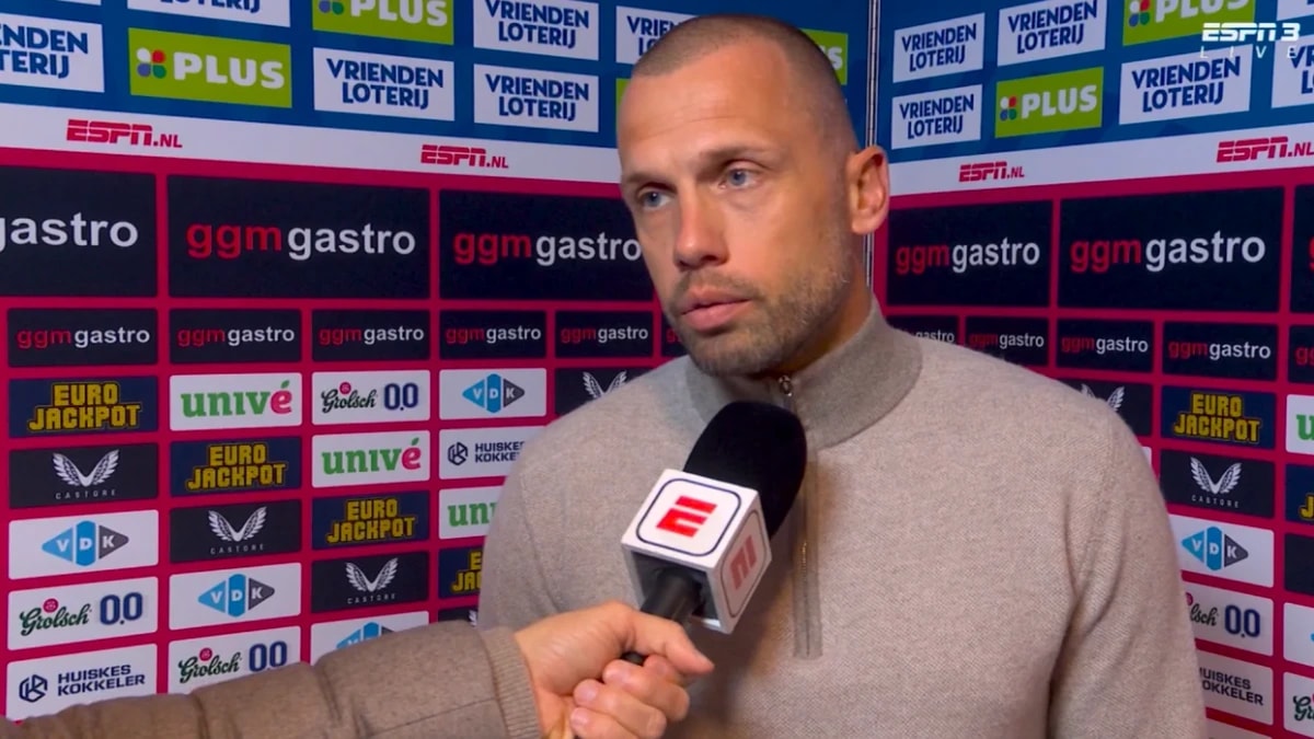 John Heitinga voor de camera van ESPN