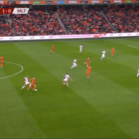 Wedstrijdbeeld tijdens Nederland - Malta