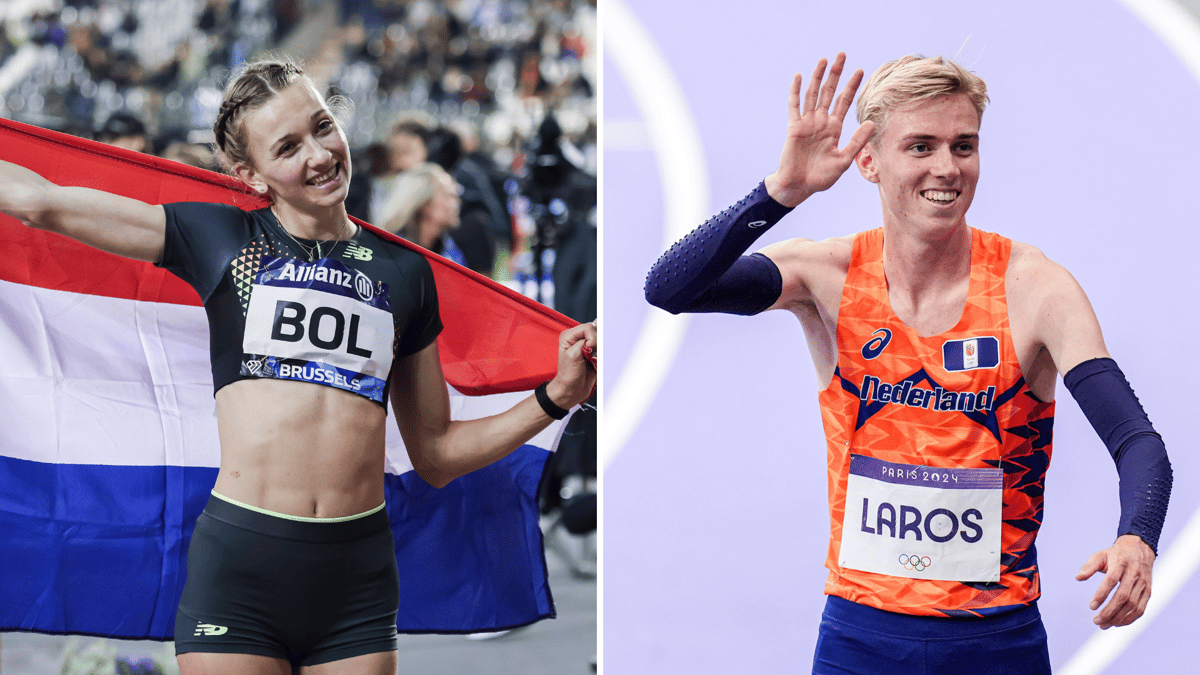 Femke Bol en Niels Laros