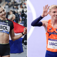 Femke Bol en Niels Laros