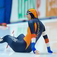 Angel Daleman gaat tegen de grond