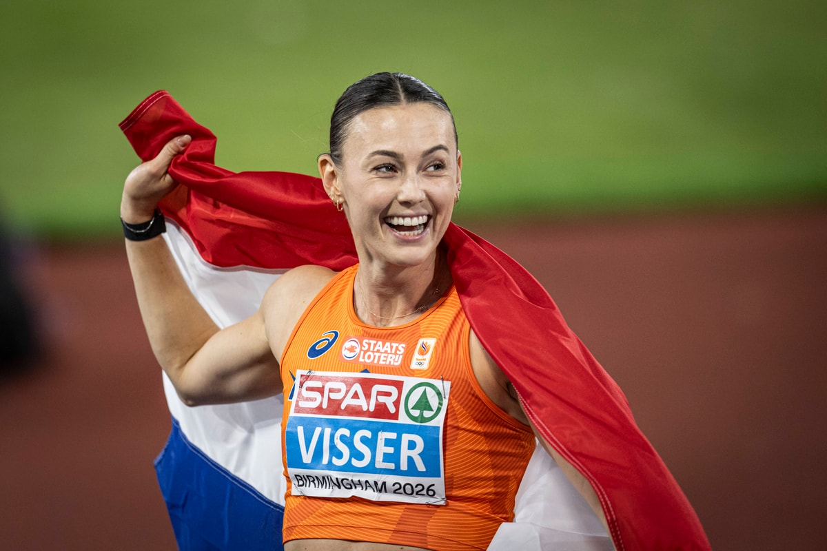 Nadine Visser (31) heeft dinsdagavond in Birmingham na een zinderende fotofinish de Europese outdoortitel op de 100 meter horden veroverd.